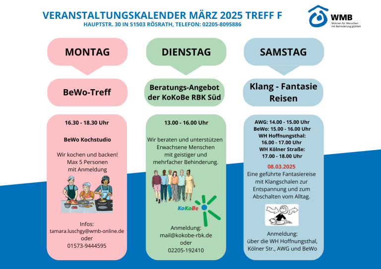 Veranstaltungskalender Treff F